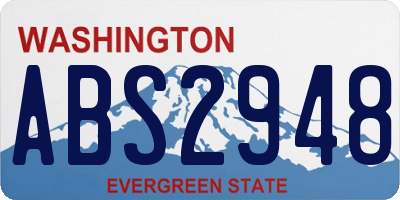 WA license plate ABS2948