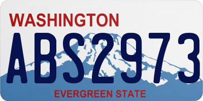 WA license plate ABS2973