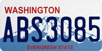 WA license plate ABS3085