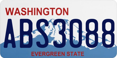 WA license plate ABS3088