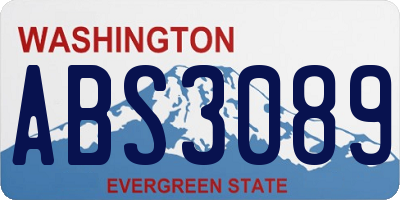 WA license plate ABS3089