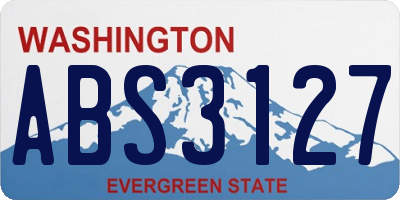 WA license plate ABS3127