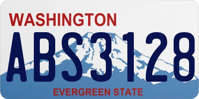 WA license plate ABS3128