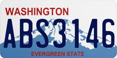 WA license plate ABS3146