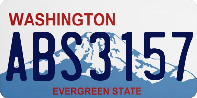 WA license plate ABS3157