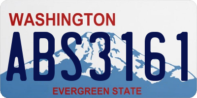 WA license plate ABS3161