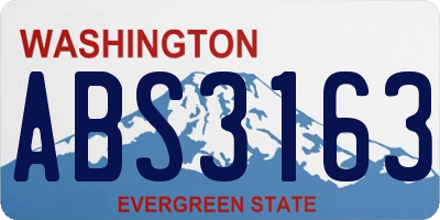 WA license plate ABS3163