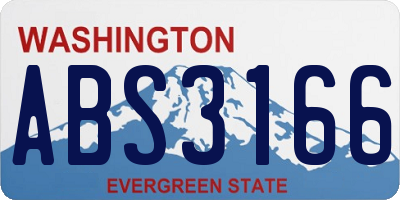 WA license plate ABS3166