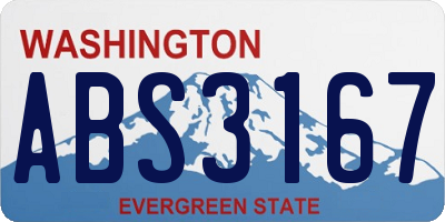 WA license plate ABS3167