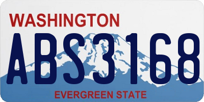 WA license plate ABS3168