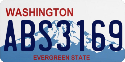 WA license plate ABS3169