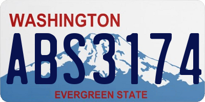 WA license plate ABS3174