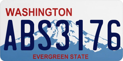 WA license plate ABS3176