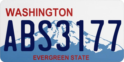 WA license plate ABS3177