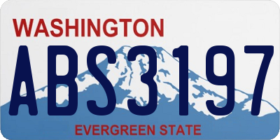 WA license plate ABS3197