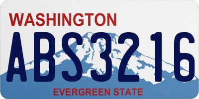 WA license plate ABS3216