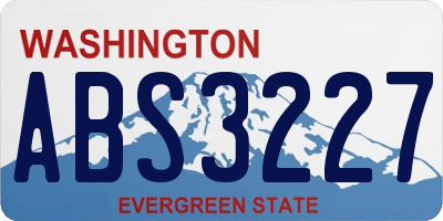 WA license plate ABS3227