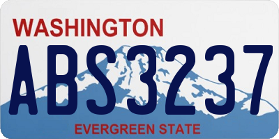 WA license plate ABS3237