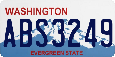 WA license plate ABS3249