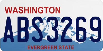 WA license plate ABS3269