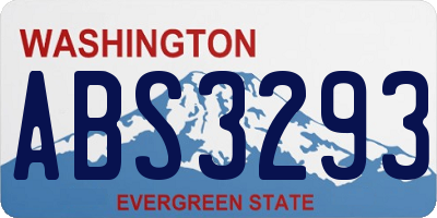 WA license plate ABS3293