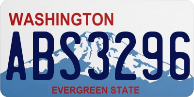 WA license plate ABS3296