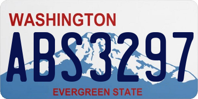 WA license plate ABS3297