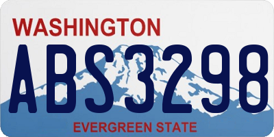 WA license plate ABS3298