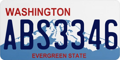 WA license plate ABS3346