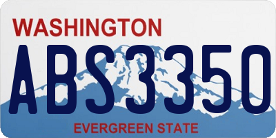 WA license plate ABS3350