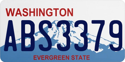 WA license plate ABS3379