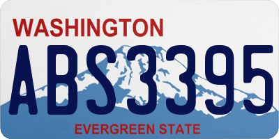 WA license plate ABS3395