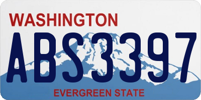 WA license plate ABS3397