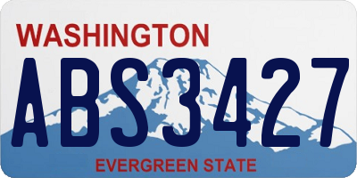 WA license plate ABS3427