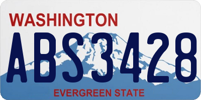 WA license plate ABS3428