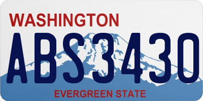 WA license plate ABS3430