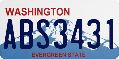 WA license plate ABS3431