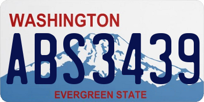 WA license plate ABS3439