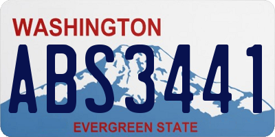 WA license plate ABS3441