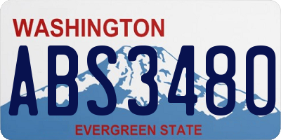 WA license plate ABS3480