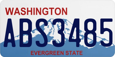 WA license plate ABS3485