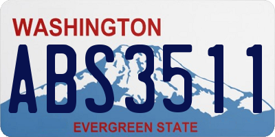 WA license plate ABS3511