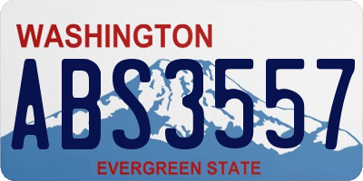 WA license plate ABS3557