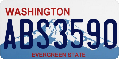 WA license plate ABS3590