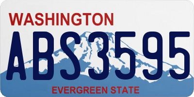 WA license plate ABS3595