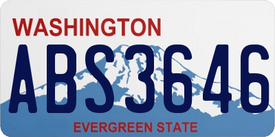 WA license plate ABS3646