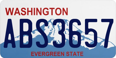 WA license plate ABS3657