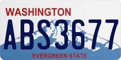 WA license plate ABS3677