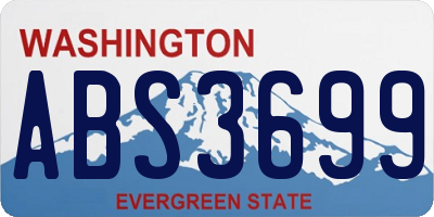 WA license plate ABS3699