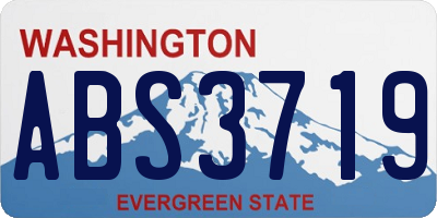 WA license plate ABS3719